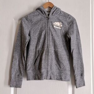 ROOTS salt & pepper zip up hoodie (XL size 11-12)